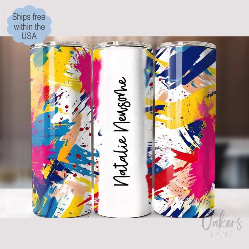 Paint Splash Personalized Tumbler - Oakers Lane