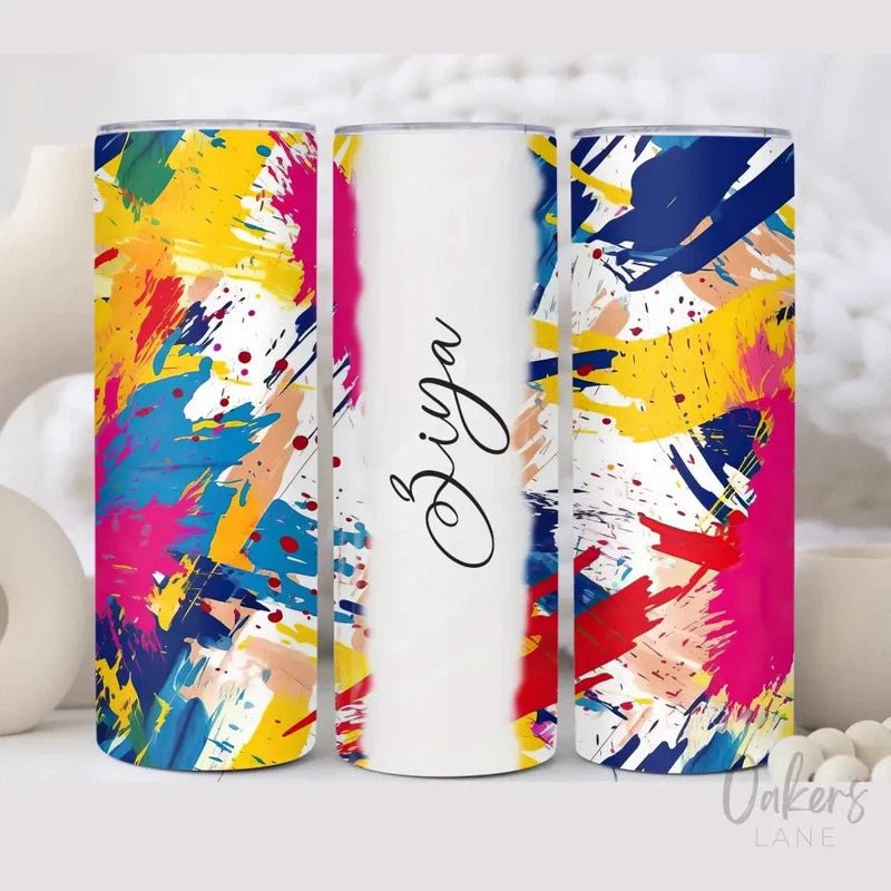 Paint Splash Personalized Tumbler - Oakers Lane