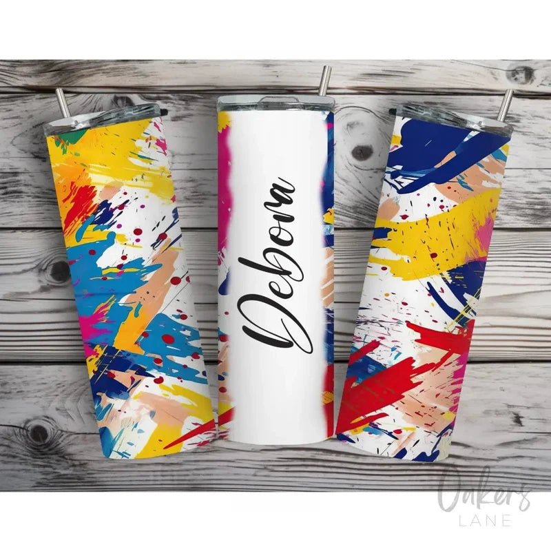 Paint Splash Personalized Tumbler - Oakers Lane