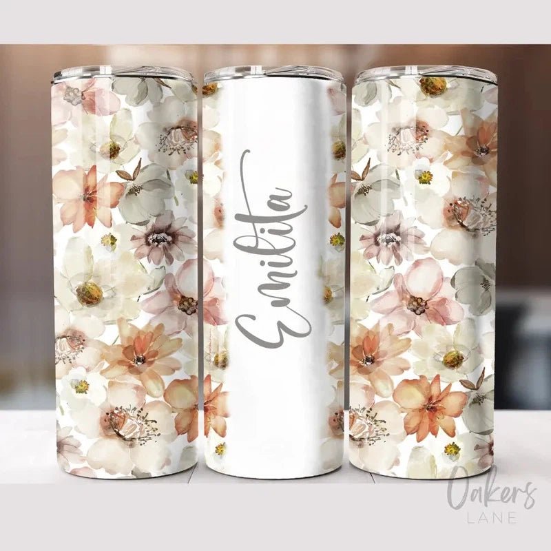 Wild Flowers Personalized Tumbler - Oakers Lane