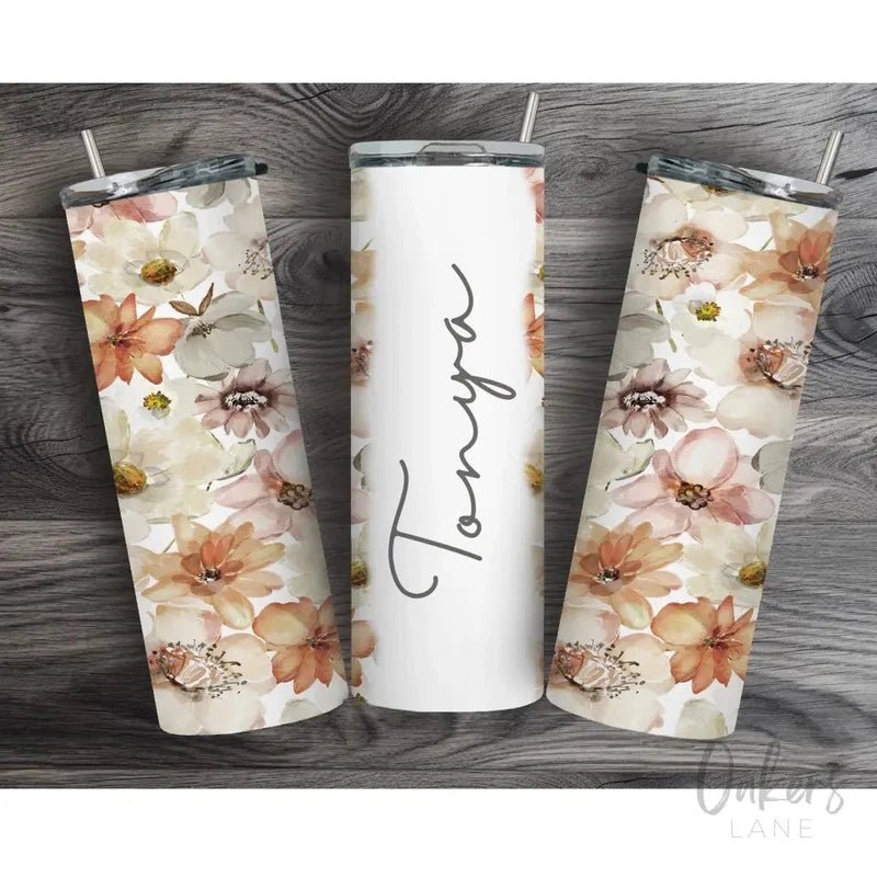 Wild Flowers Personalized Tumbler - Oakers Lane