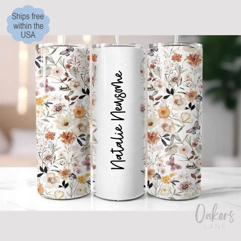 Wildflowers Personalized Tumbler - Oakers Lane